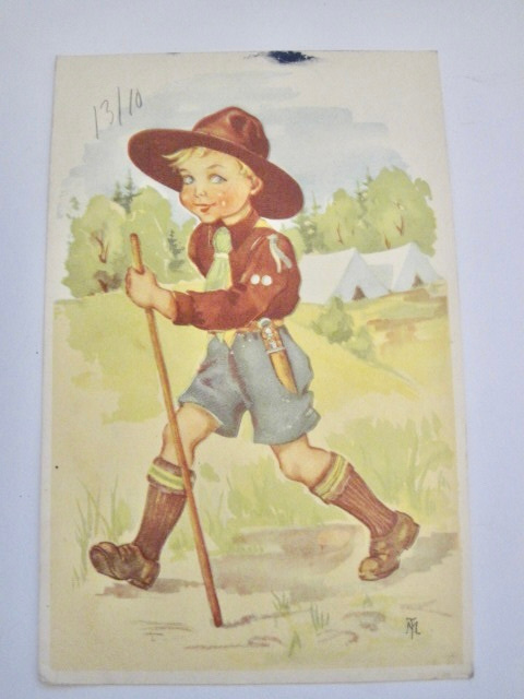 VANHA Postikortti Partio Kulkenut Kenttäposti 1941