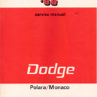 Dodge Polara / Monaco Service Manual 1968 - pikkukuva 1