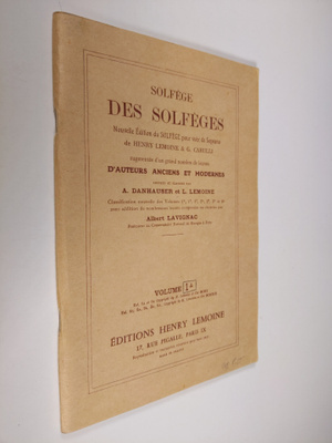 Solfege Des Solfeges Volume 1 A - Nouvelle Edition du Sol...