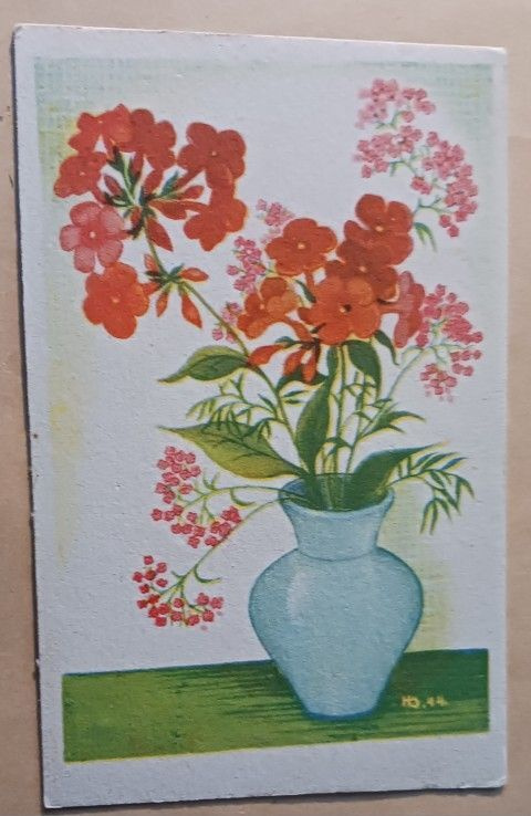 Helga Sjöstedt (1944): Niittykukkia maljakossa, ei p.