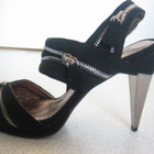 UPEAT ENVYSHOES MUSTA/HOPEA KORKKARIT, VETOKETJUJA.. *UUDET* - pikkukuva 3