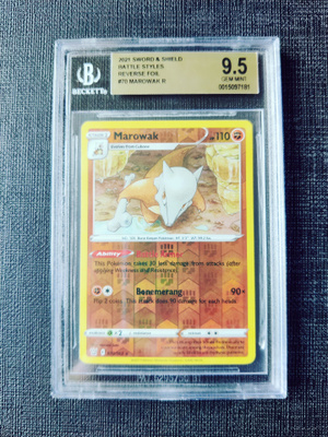 Marowak 70/163 Battle Styles Reverse Holo Rare BGS 9.5
