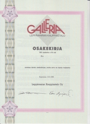 0sakekirja Galleria leppävaaran kauppiastalo.