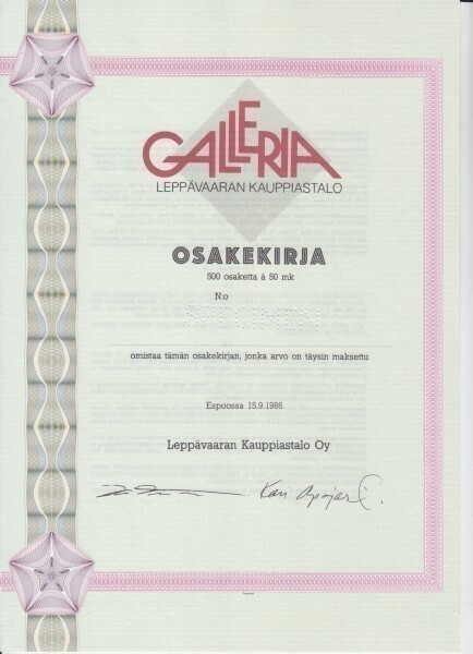 0sakekirja Galleria leppävaaran kauppiastalo.