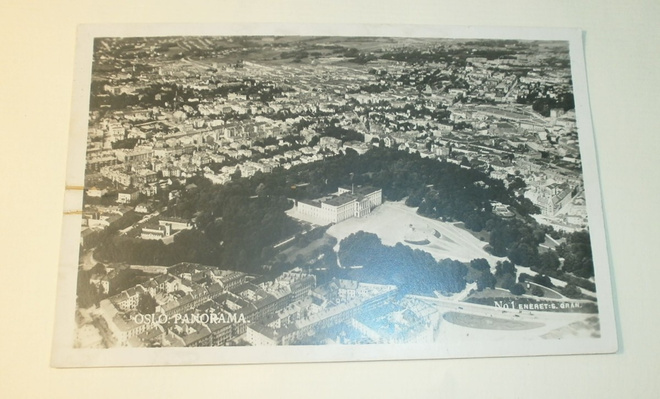 Oslo, panoraamakortti, valokuvapk, p. 1931 Suomeen