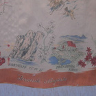 Huivi 9. Vanha matkamuistohuivi Norjasta, vintage, silkkiä - pikkukuva 2