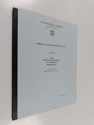 A report to the office fort scientific and technical info...