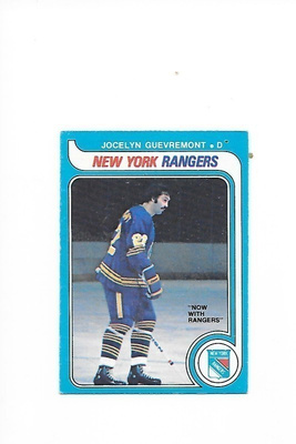 1979-80 OPC #381 Jocelyn Guevremont New York Rangers