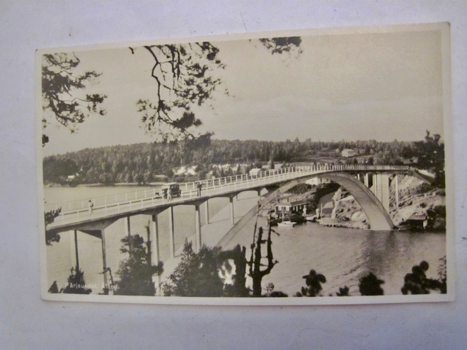 VANHA Postikortti Ahvenanmaa Färjsundet 1930-l