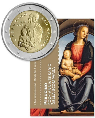 ** SAN MARINO 2€ 2023 Perugino kansiossa **