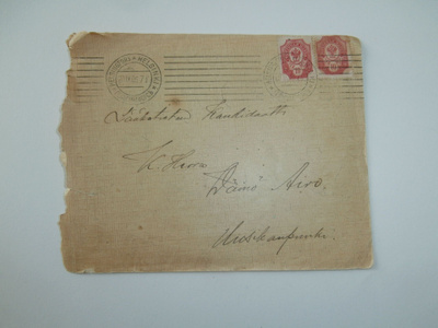 1906 VÄINÖ AIRO KIRJEKUORI/KIRJE