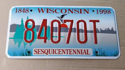 Wisconsin USA rekisterikilpi