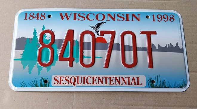 Wisconsin USA rekisterikilpi