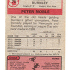 Purkkakuva Jalkapallo n:o 75 1973-74 PETER NOBLE. Burnley - pikkukuva 2