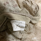 VINTAGE BY FE pellava beige pitsi neule huivi - pikkukuva 5