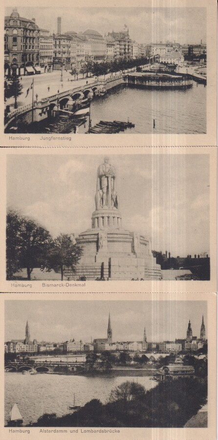 Hamburg, 3 erilaista postikorttia . p90