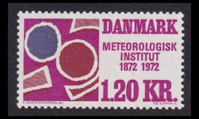 Tanska 521 ** Meteorologinen laitos 100v (1972)
