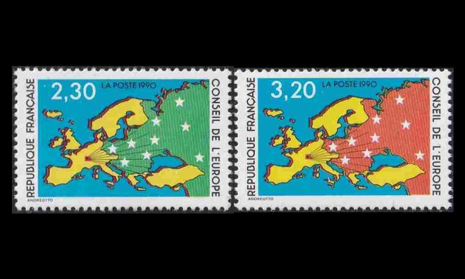 Euroopan neuvosto 47-8 ** Kartta (1990)