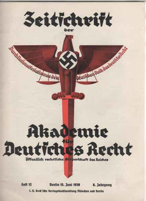 Zeitschrift der Akademie für Deutsches Recht, 1935-39,7 kpl