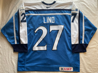 Juha Lind - Game Worn - pelipaita Suomen maajoukkue MM-2002