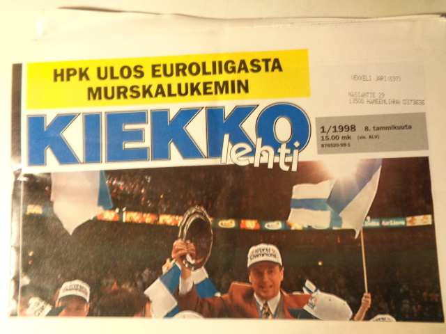 Kiekkolehti Nro 1/1998 (4.1)