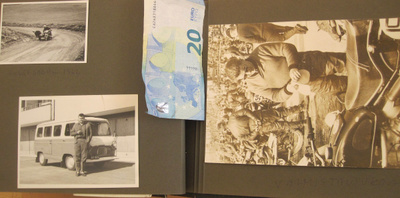 4 VANHAA Valokuvaa UPEAT Ralli Moottoripyörät n. 1960