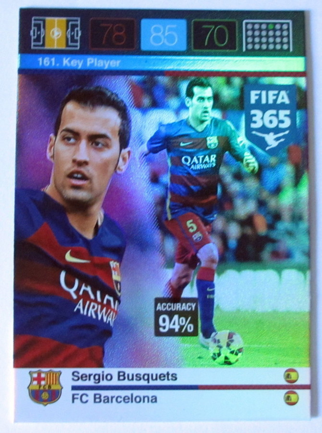 SERGIO BUSQUETS 161 Key Player Adrenalyn XL