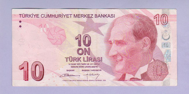 Turkki 10 Lirasi v.2012 P-301