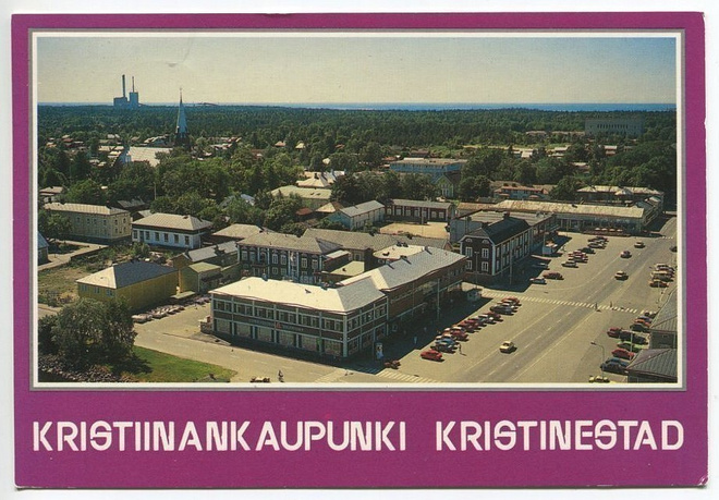 Kristiinankaupunki Keskustan ilmakuva, kulkenut 1988