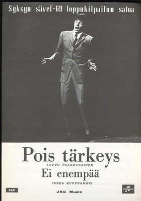 Sammy Babitzin Pois tärkeys Nuottivihko 4 sivua.1969
