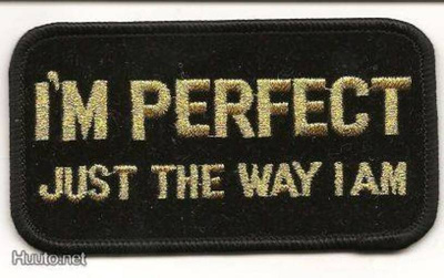 I'm Perfect Just The Way I Am - iso kangasmerkki