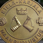 Kullanvärinen Etelä - Karjala Maanpuolustus. Halkaisija - 51 - pikkukuva 2
