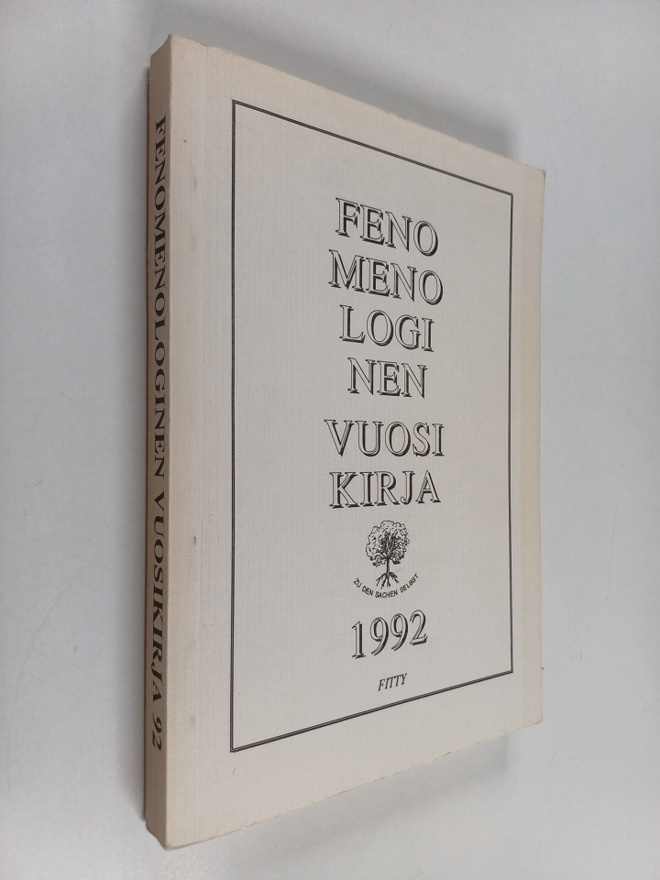 Fenomenologinen vuosikirja : 1992