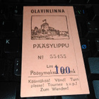 Olavinlinna Pääsylippu päällepainettu 100mk/800mk 26/11 - pikkukuva 1