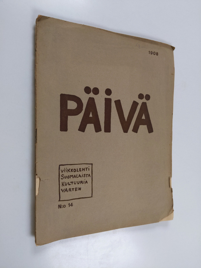 Päivä viikkolehti suomalaista kulttuuria varten nro 14/1908