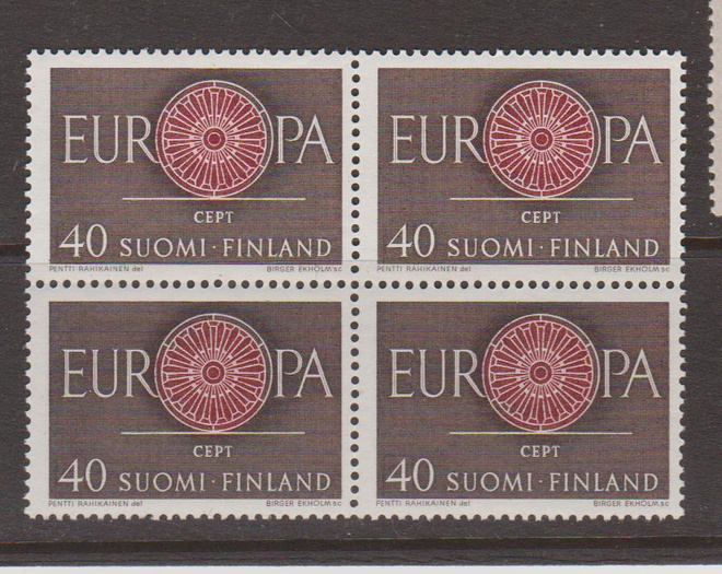 1960 Eurooppa-merkki 40 mk  4-lö ** Lape 526