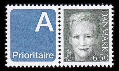 Tanska 1297zf ** Margrethe 6.50 Kr vihkomerkki (2002)