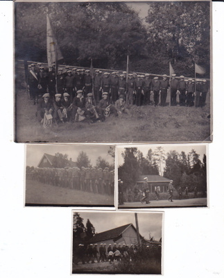 4 VANHAA Valokuvaa Palokunta VPK Paraati 1930-l