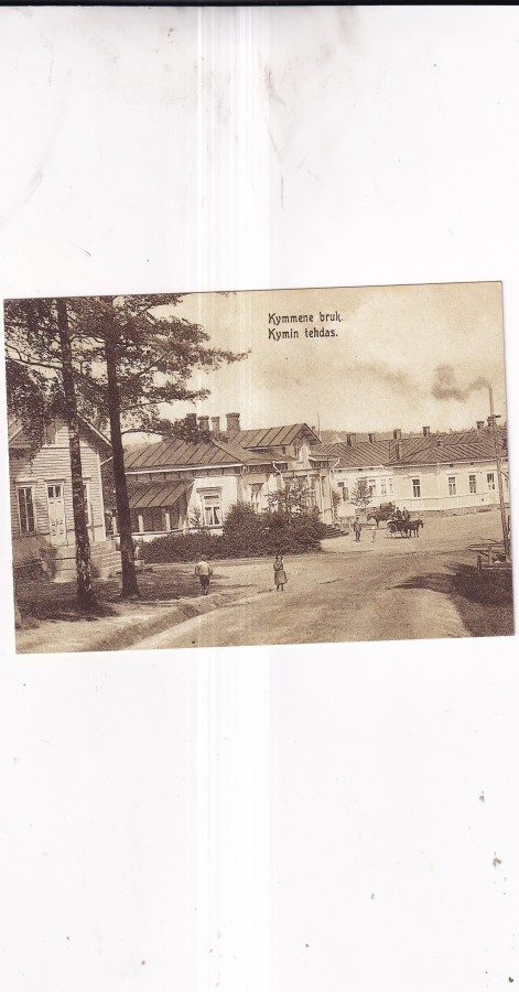 Kymin tehdas, Näköispainoskortti 1910 kortista, e4