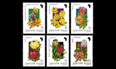 Unkari 4075-80 ** Proteakasvit kukkia (1990)