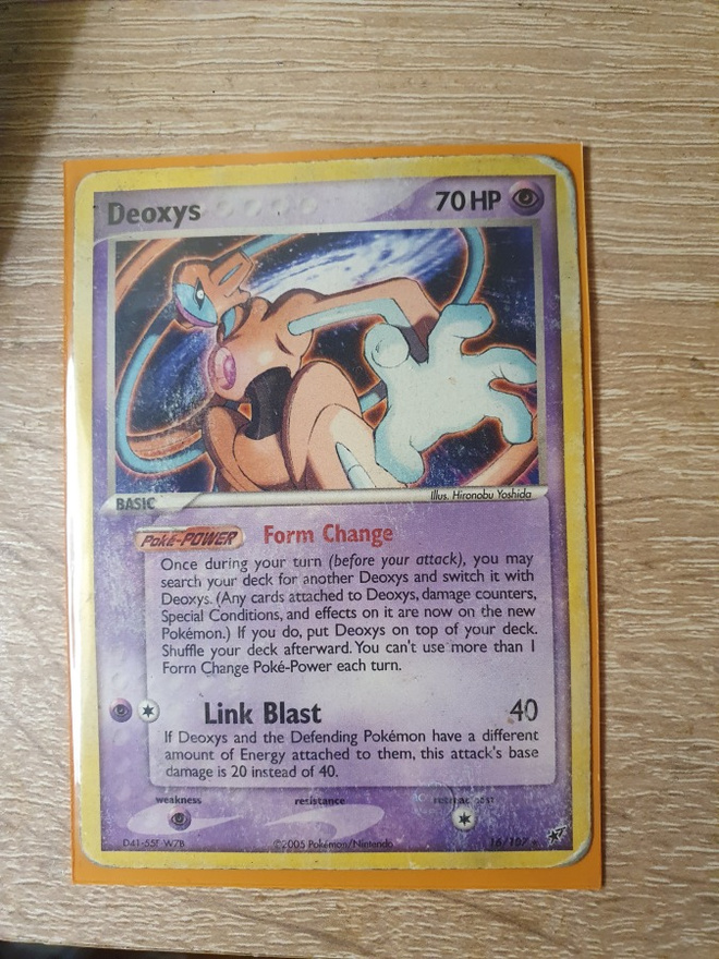 Deoxys 16/107 EX Deoxys RARE card HP