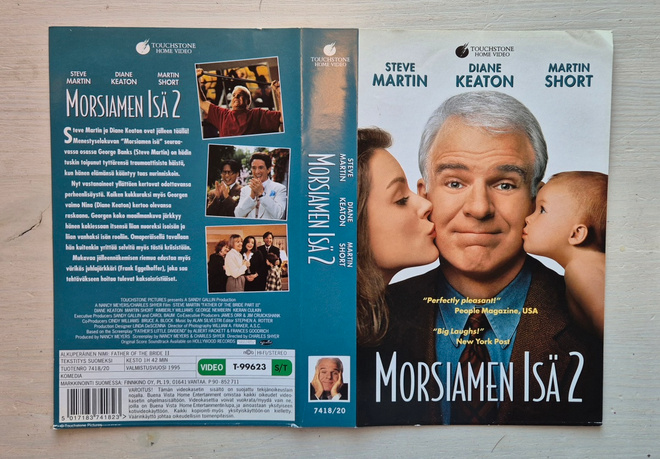 VHS Morsiamen isä 2 -kansipaperi