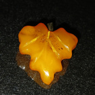 Vintage Antique Genuine BALTIC AMBER Egg Yolk meripihka solk - pikkukuva 4