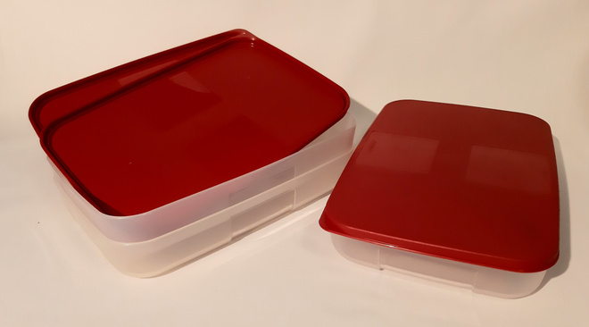 Tupperware Pakastusrasia 3 x 650 ml punakantiset