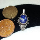 Vintage Hopea lapis lazuli kivi riipus 925 - pikkukuva 2