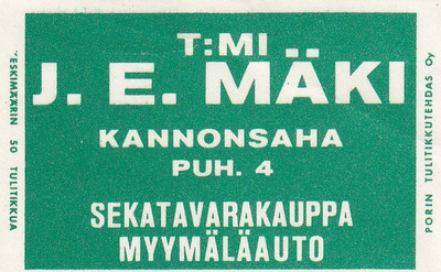 Kannonsaha, T:mi J. E. Mäki   3/16