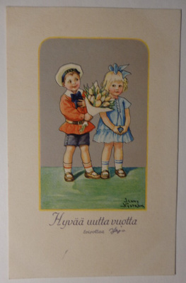 Uudenvuodenkortti, piirt. Jenny Nyström