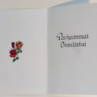 "PUNAINEN RUUSU"-2-os. KULKEMATON ONNITTELUKORTTI - pikkukuva 2