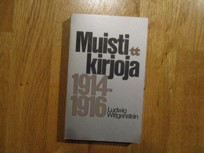 LUDWIG WITTGENSTEIN Muistikirjoja 1914-1916 WSOY taskutieto