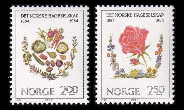 Norja 906-7 ** Puutarhayhdistys 100v (1984)